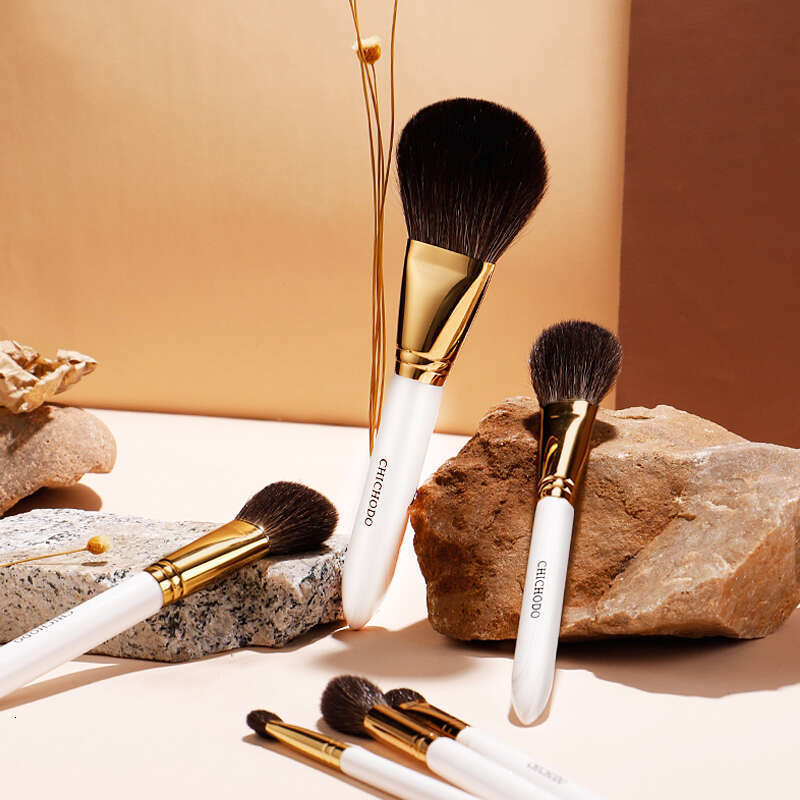 CHICHODO Brush-Urious Golden Autumn 10Pcs Brushes Set-High Level Fox&Goat&Synthetic Hair Professional Makeup Tools