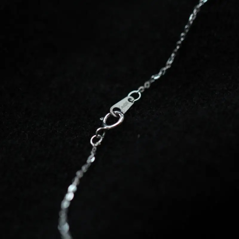Goldtutu Real 14K pure white gold necklace chain minimal simple style exquisite jewelry Au585 bracelet kj501 241106