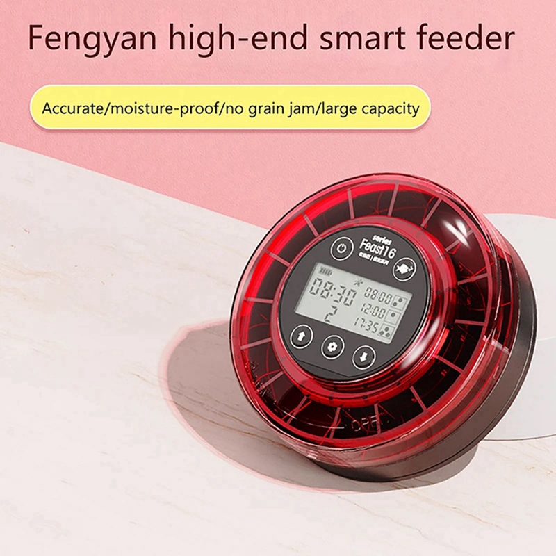 AT02-Aquarium Automatic Fish Feeder Automatic Food Dispenser With Timer Rechargeable Timer Feeder With USB Cable LCD Display