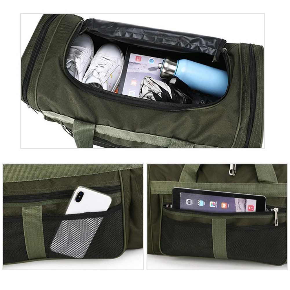 Nylon Travel Duffel Bag Large acity Handbag Portab Outdoor Gym Luggage Bag Multifunctional Waterproof Sports Fitn BagsXJ241106