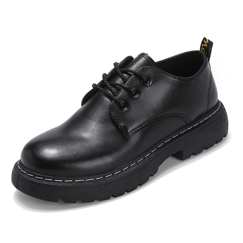 Derby expert autumn new item business low top small leather men's youth casual shoes