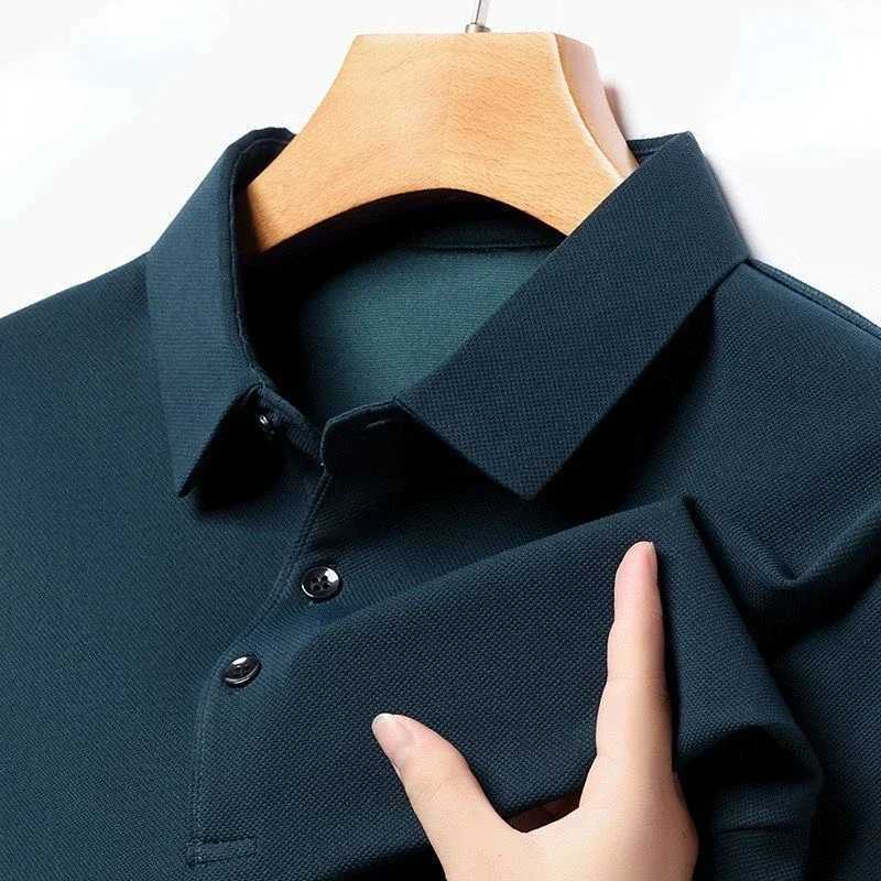 Autumn mens shirt fashion business T-shirt long Sve casual mens shirt slim fit Korean clothing button up shirt W241106