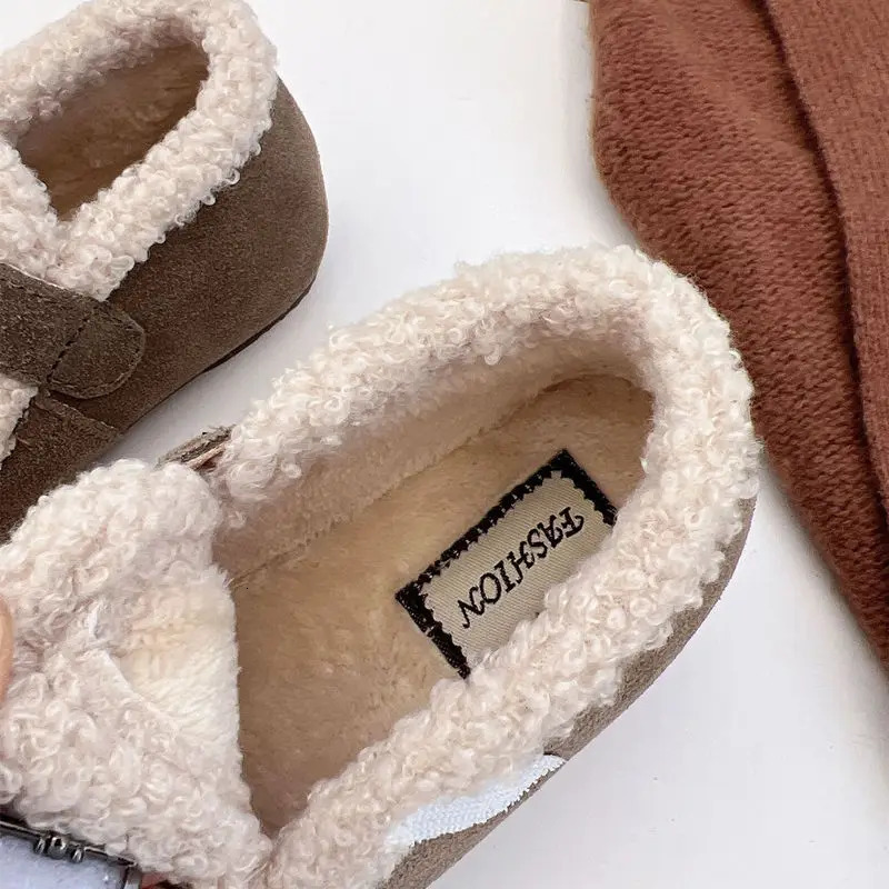 Winter Plush Kids Shoes Girls Boys Shoe Fashion Boots Cotton Thicken Warm Winter Shoes Toddler Girl Shoes Boys Boot 241106