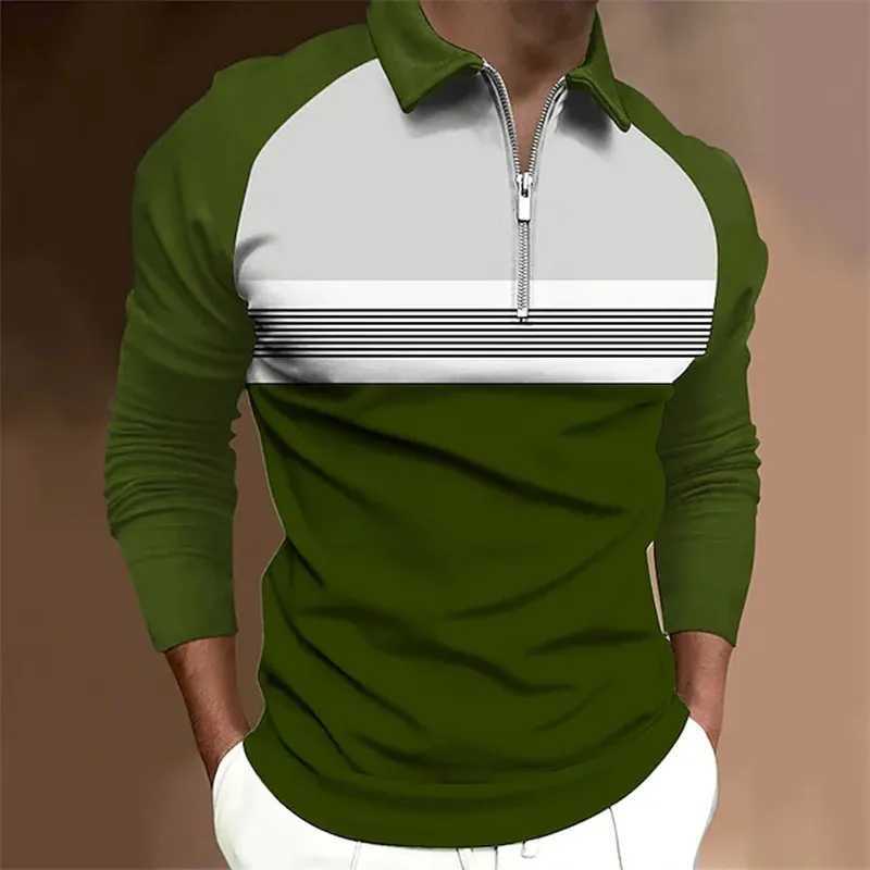 New mens classic striped shirt Long Sve 2023 spring/summer casual work top enlarged size S-XXXL W241106