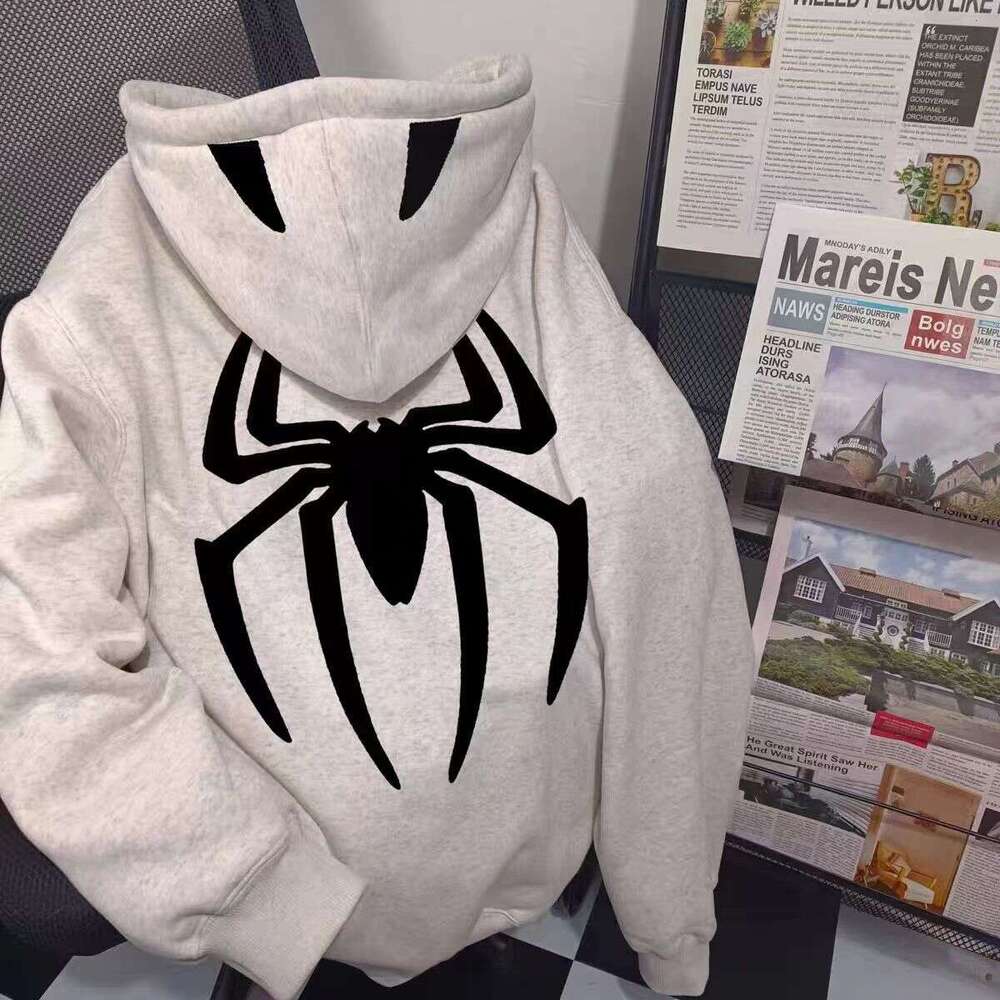 shanshi spider hoodie Dark Sports Shirt Men's and Women's Hoodies Gothic Couple Harajuku Large Spider Print Hoodie hoodie