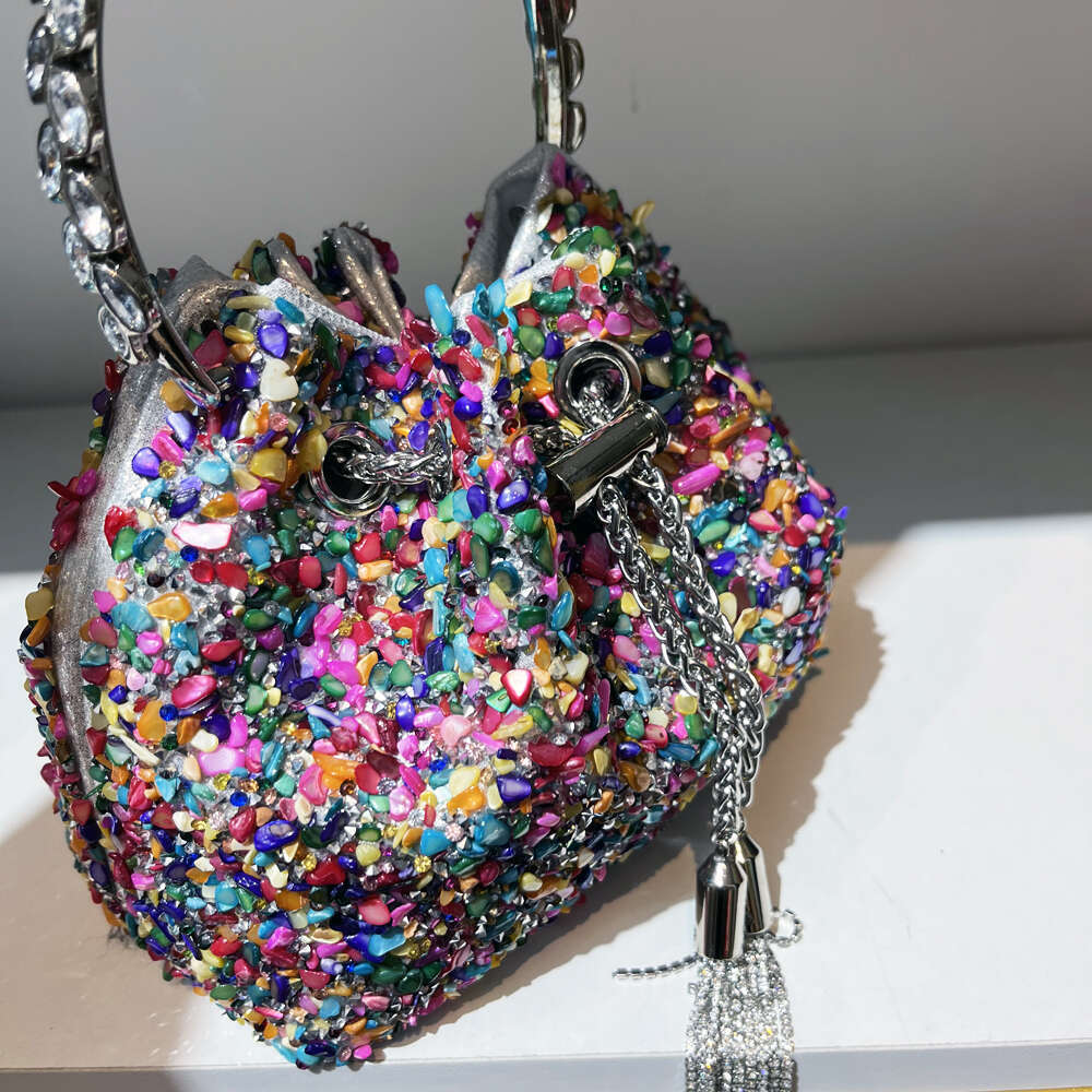 New Women's Brand Wallet and Handbag Designer Handbag, Banquet Bag, Crystal Rhie Shoulder Bag, Party Bag