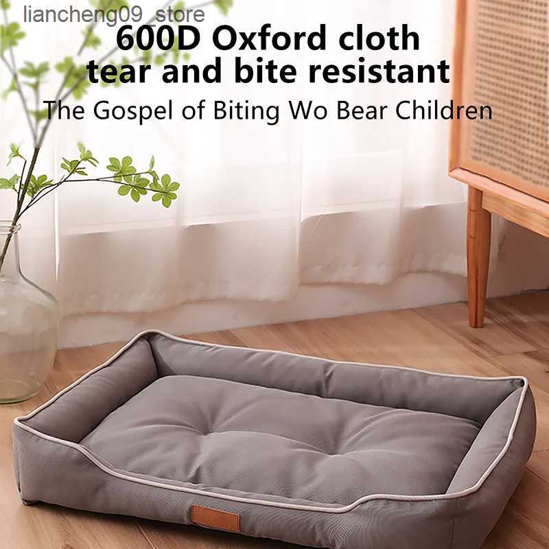 kennels pens Waterproof cat and dog bed 600D Oxford cloth pet dog bed soft thick PP cotton filling bite resistant pet pad dog accessories L240910