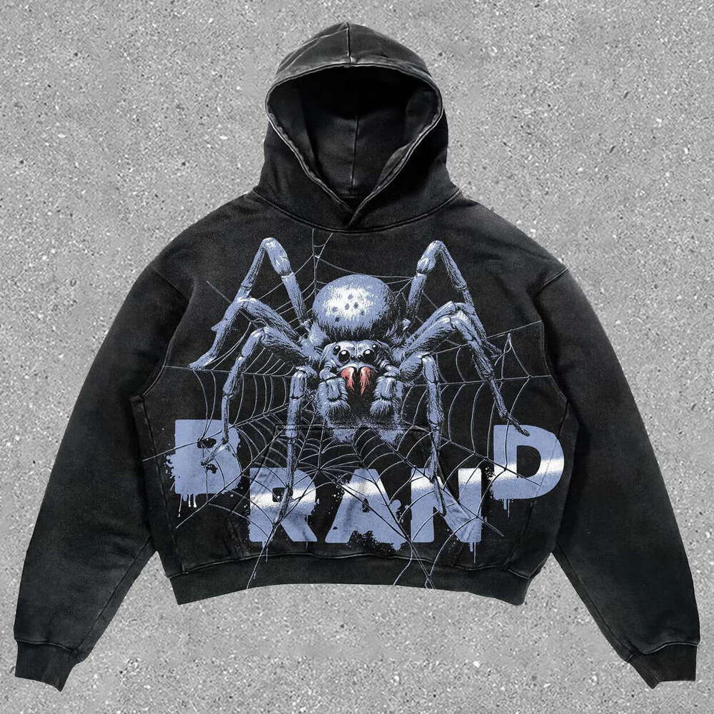 shanshi spider hoodie spider skull for men hoodie pullover hoodie