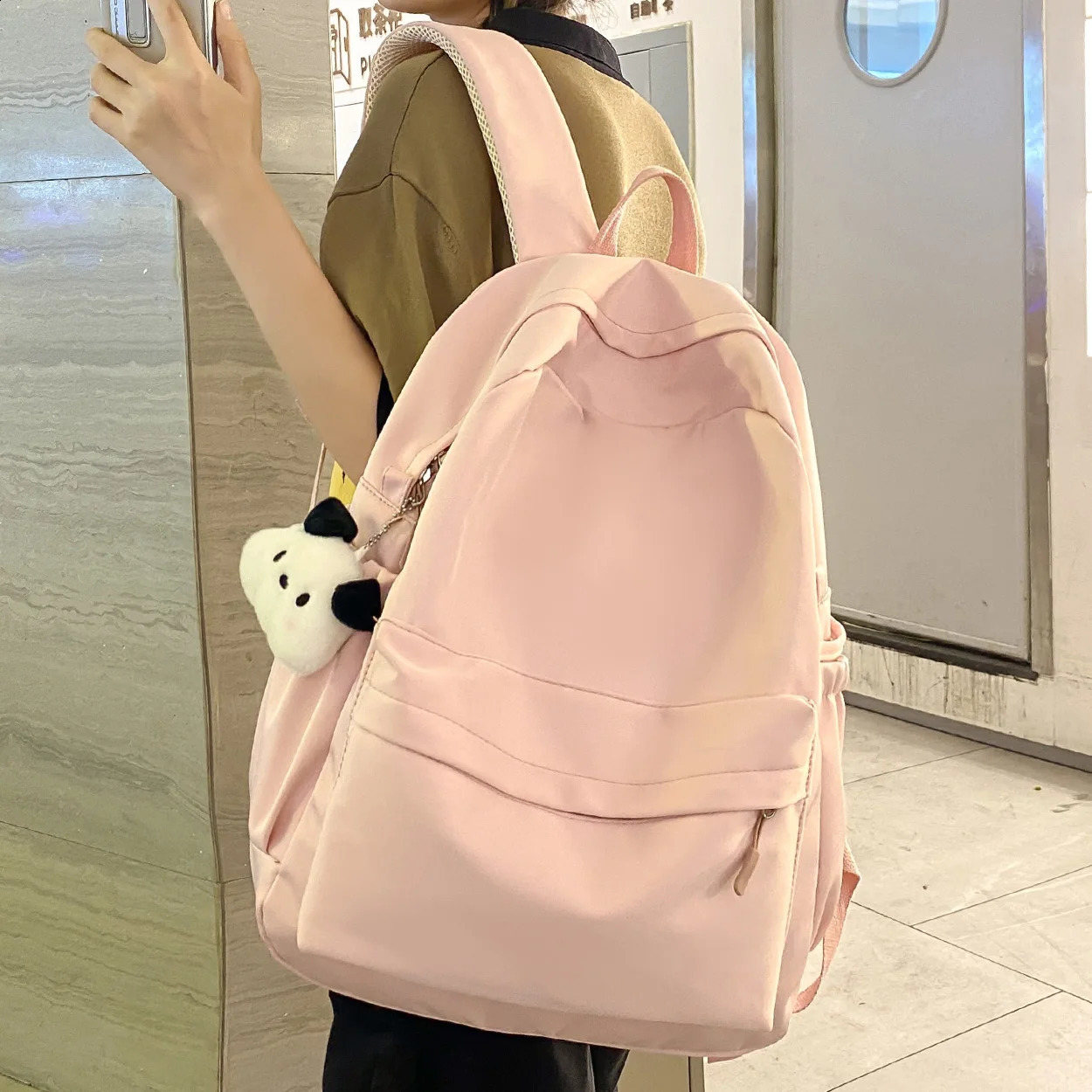 Women Yellow Waterproof Kawaii College Backpack Student Trendy Female School Bag Cute Ladies Travel Laptop Girl Book Fashion 241029