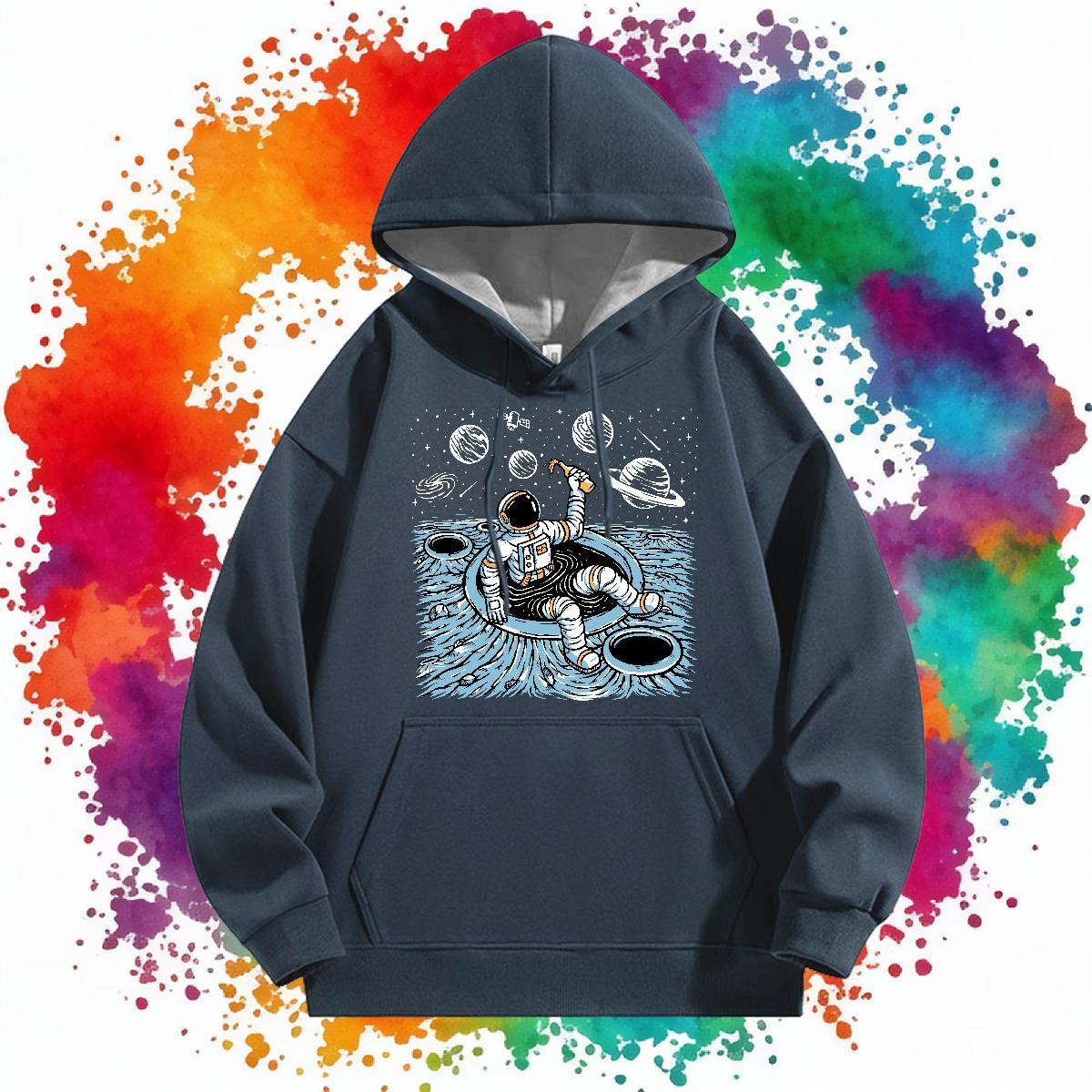 Classic Hoodie For Man Hooded Collar Long Sleeve Soft Hoodie Pullover DIY Anime Tops Street Velvet Thick
