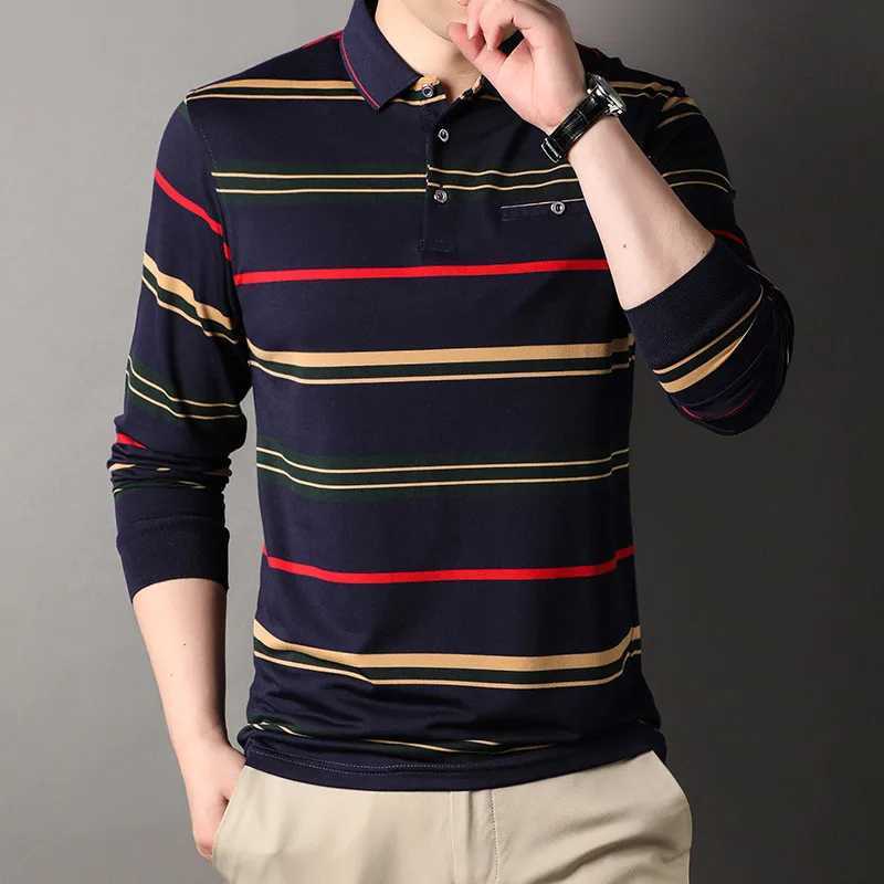 100% pure cotton mens long sleeved Sve lti colorful autumn and spring mens shirts Korean luxury clothing W241106