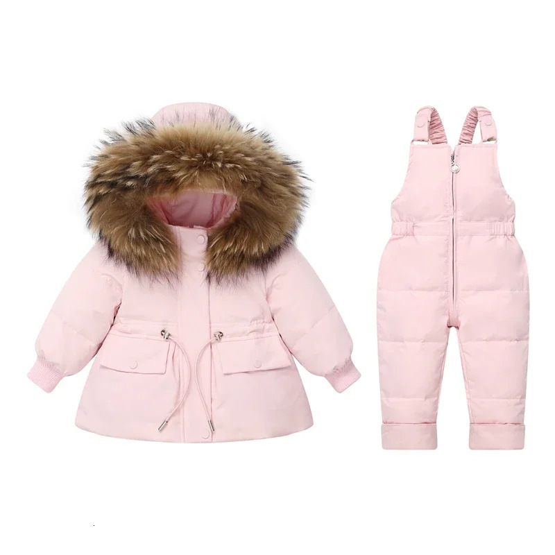 Children Down Coat Jacket jumpsuit Kids Toddler Girl Boy Clothes Down 2pcs Winter Outfit Suit Warm Baby Overalls Clothing Sets 241106