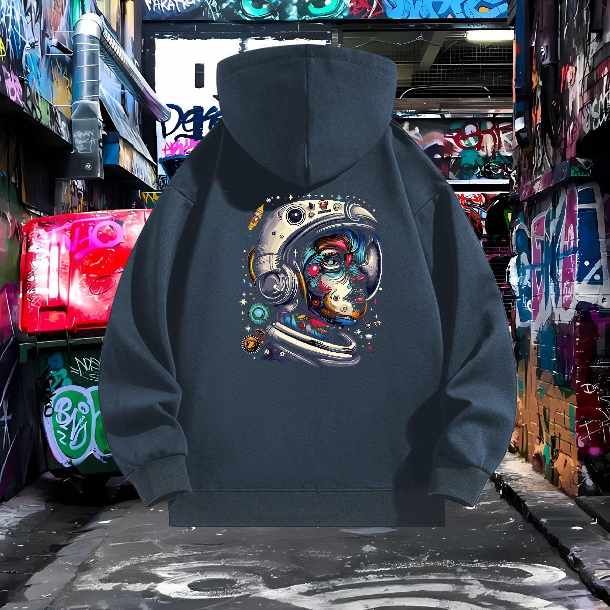 Fashion New Hooded Sweatshirt Breathable Soft Warm Mens Hoodie Skull Clothings Y2K Velvet Thick