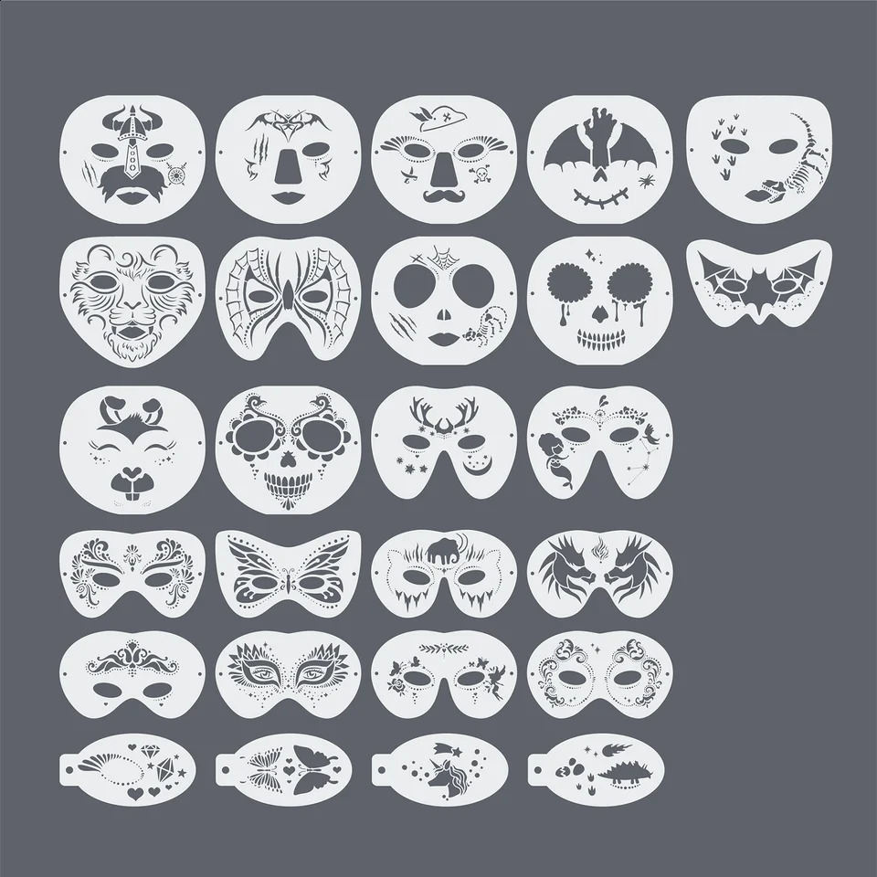 Halloween Christmas Shape Painting Pet Washable Children Tattoo Template 241105