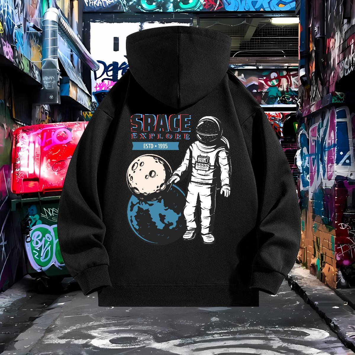 New Hoodie for Men Hooded Collar Long Sleeve Cool Men Hoodie Customized Print Wear Y2K Warm Fleece