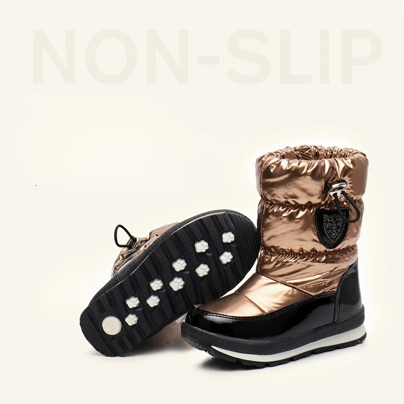 30% Real Wool Winter Warm Baby Shoes Waterproof Childrens Snow Boots -30 Degree Keep Warm Girls Boys Snow Boots Kids Shoes 241106