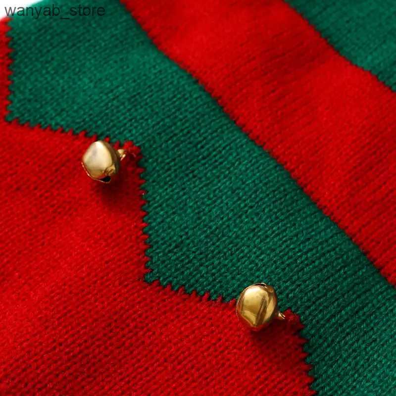 Wide Brim Hats Bucket Hats Christmas Elf Hat Beanie Crochet Winter Knit Green Wavy Stripes Skull for Baby Kids 1-6 Years Cosplay Costume L240910