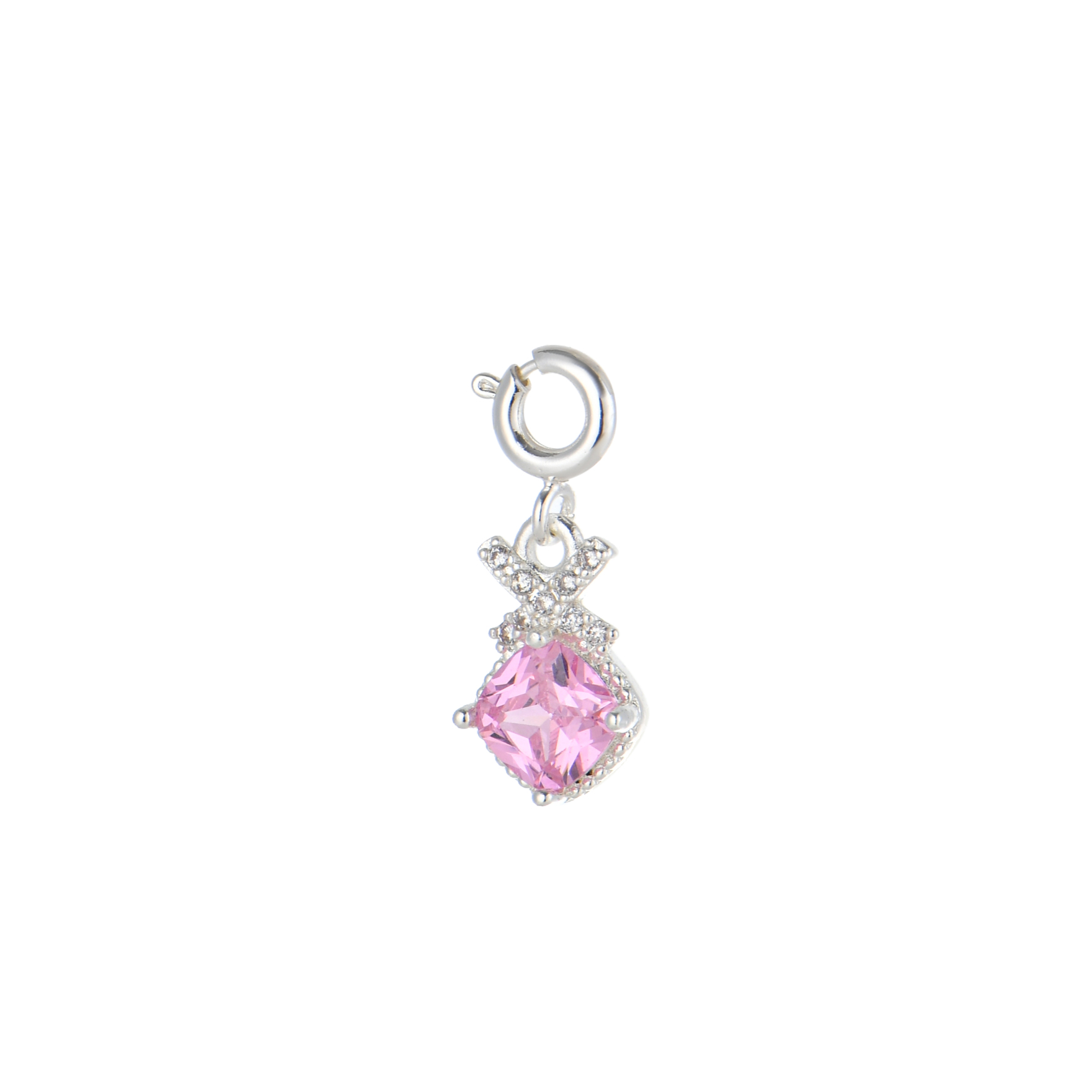 Elegant Copper Accenture Pendants Featuring Spring Closures pink A pack of a hundred 100/ packet