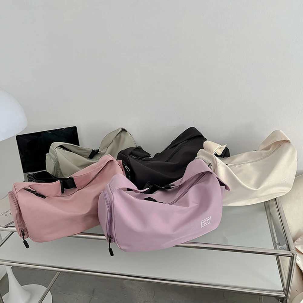 Solid Color Dry Wet Separation Bags Large acity Sports Chest Bag Wear-resistant Adjustab Shoulder Strap for Travel SwimmingXJ241106