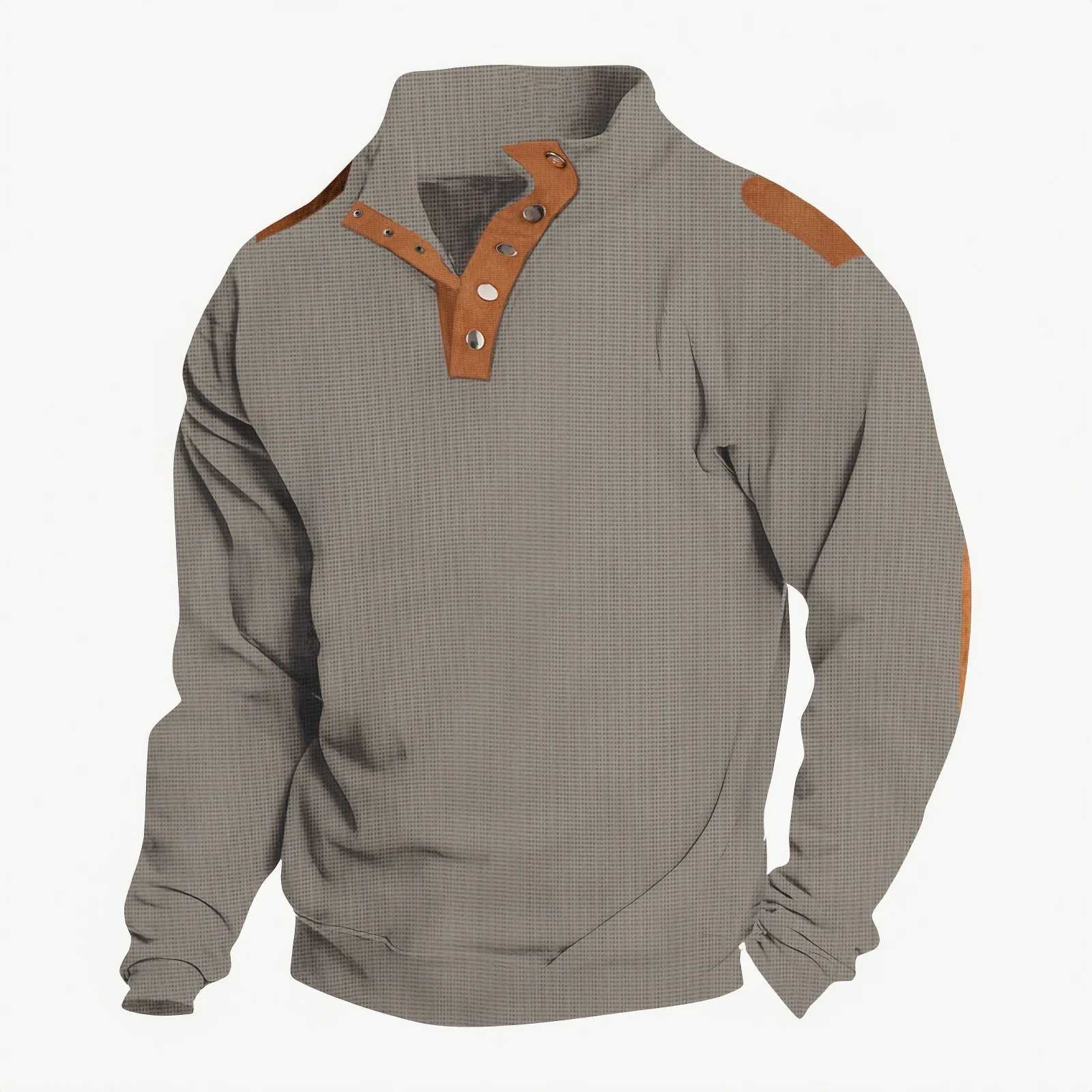 Europe and the United States spring and autumn long Sve mens jackets with button up sweatshirts W241106