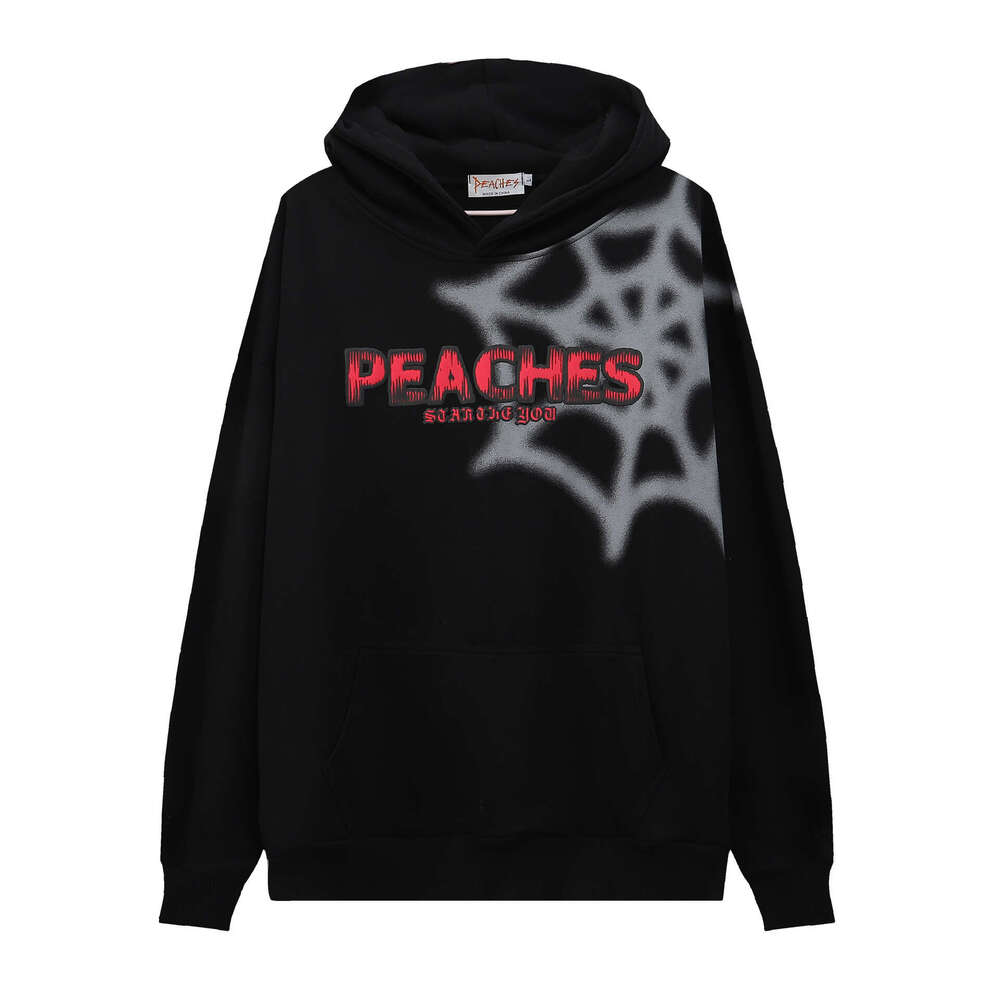 shanshi spider hoodie Autumn winter American high street spider embroidery hooded sweatshirt for men and women loose fitting pullover hoodie