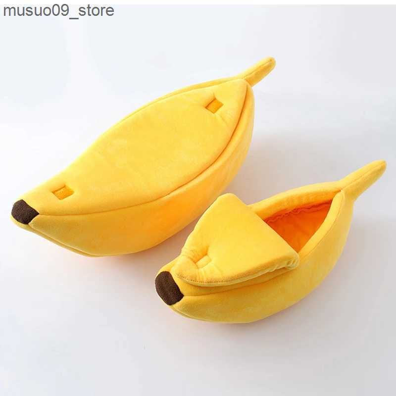 kennels pens Puppy bed cat bed pet sofa comfortable and washable cute banana shaped puppy bed pet bed L240910