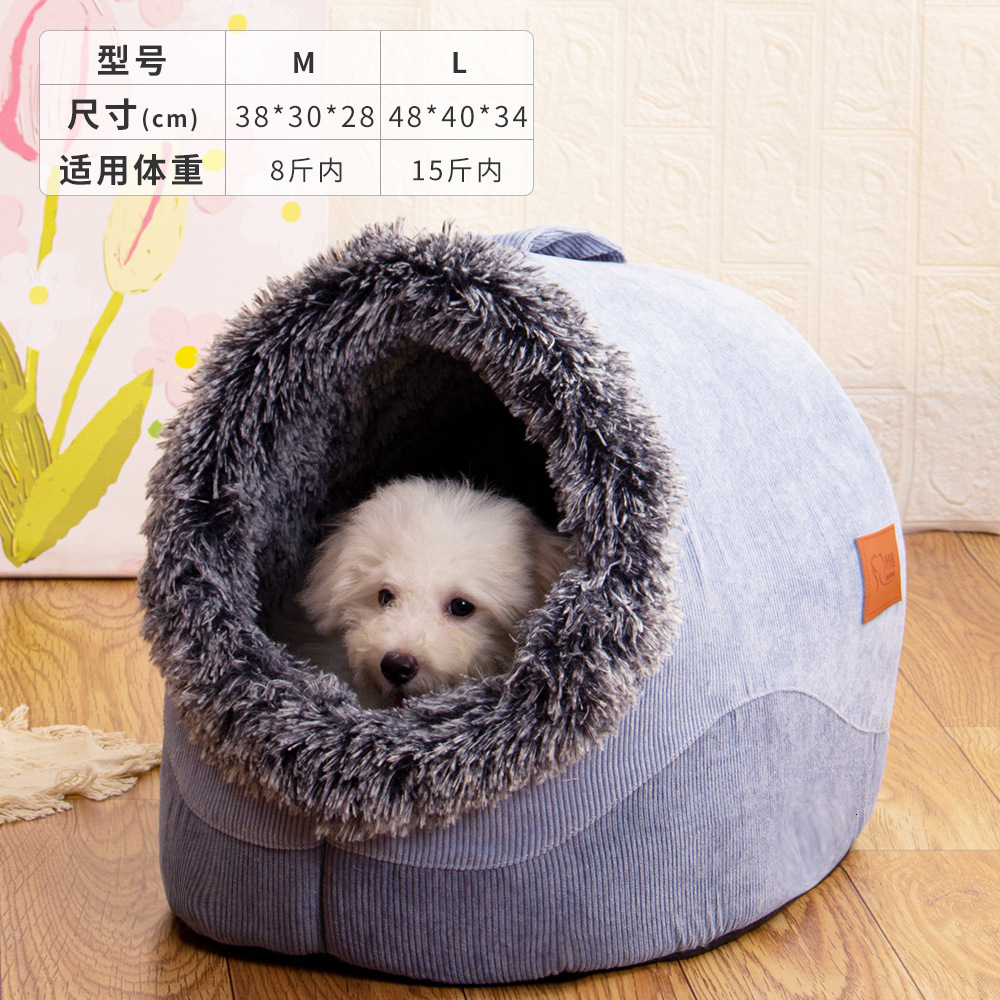 Dog's Nest, Cat's Nest, Comfortable Dog Bed Autumn And Winter Striped Long Hair Handheld Nest, Warm And Thick Pet Nest, Anti Scratch Pet Nes