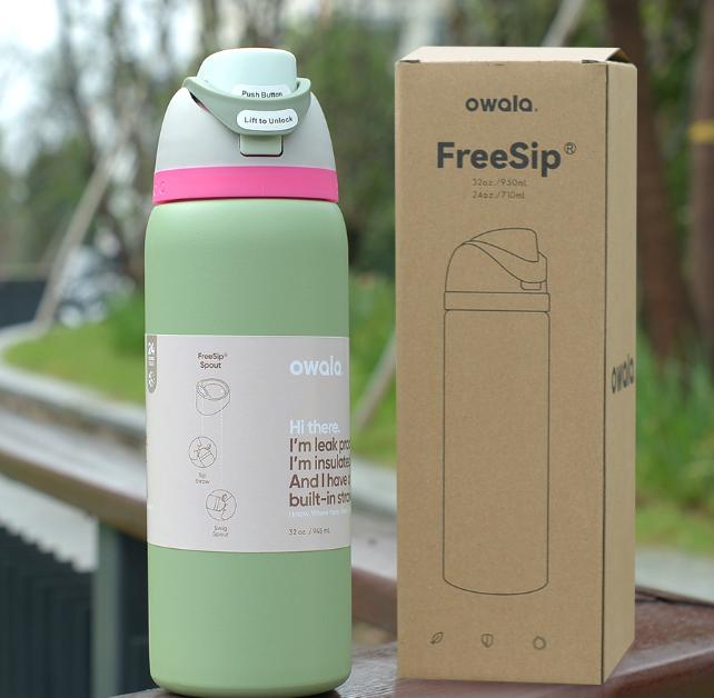 New OWALA Bottle 24Oz 32Oz Colorful Water Bottle Inulated Cup 316 Stainle Steel Space Pot Outdoor Vacuum Drink Thermo Waterbottle Cup