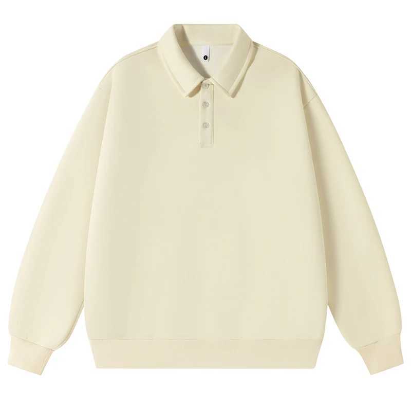 Fashion Spring and Autumn Sports and Leisure Long SVE Shirt Mens Loose Collar Shirt Mens Hoodie W241106