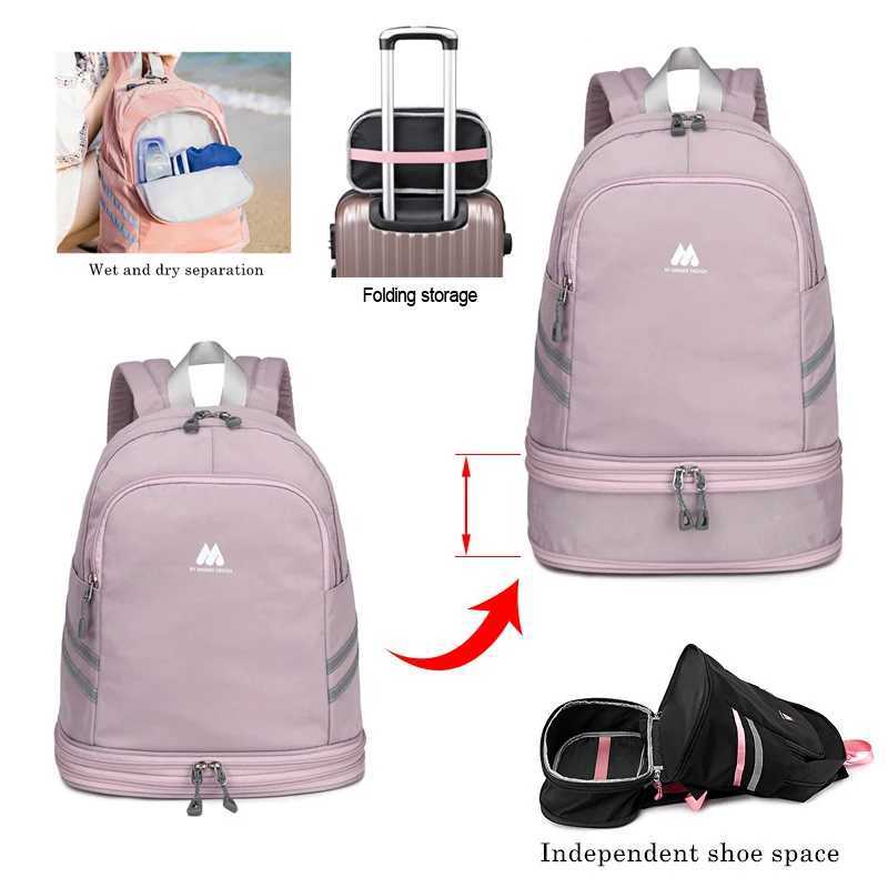 Women Gym pack Traveling Fitn Bags for Shoes Training Dry And Wet Sack Gymtas Sac De Sport Mochila SwimmingXJ241106