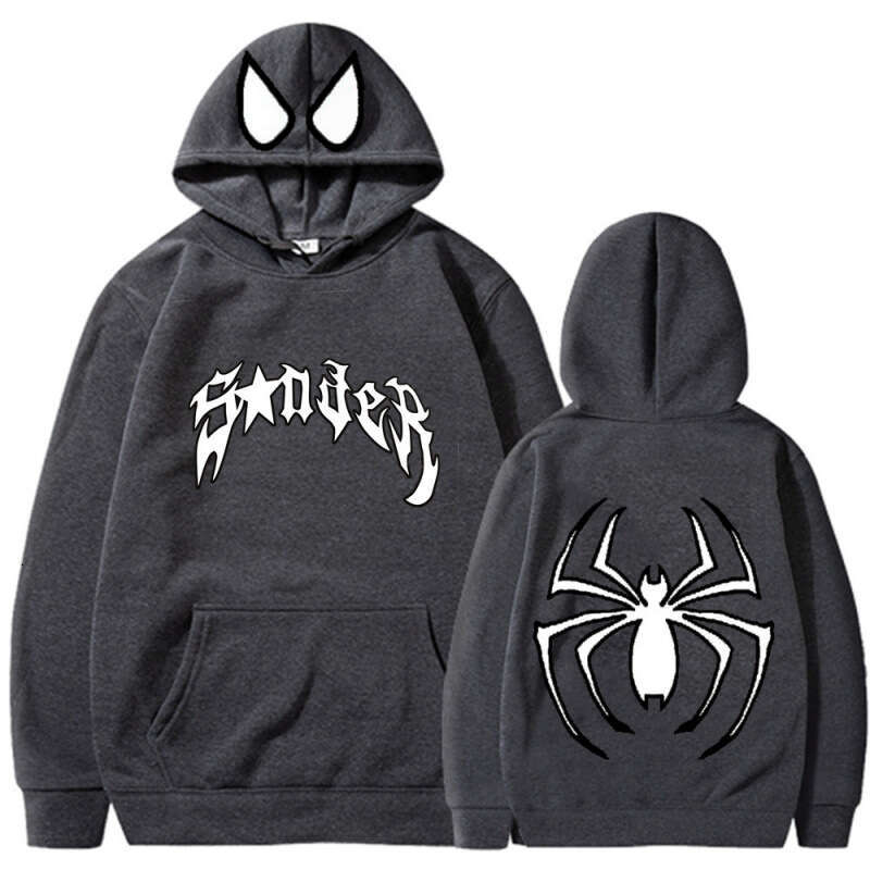 shanshi spider hoodie Dark Sportswear Men's and Women's Hoodies Gothic Couple Harajuku Large Size Spider Print hoodie