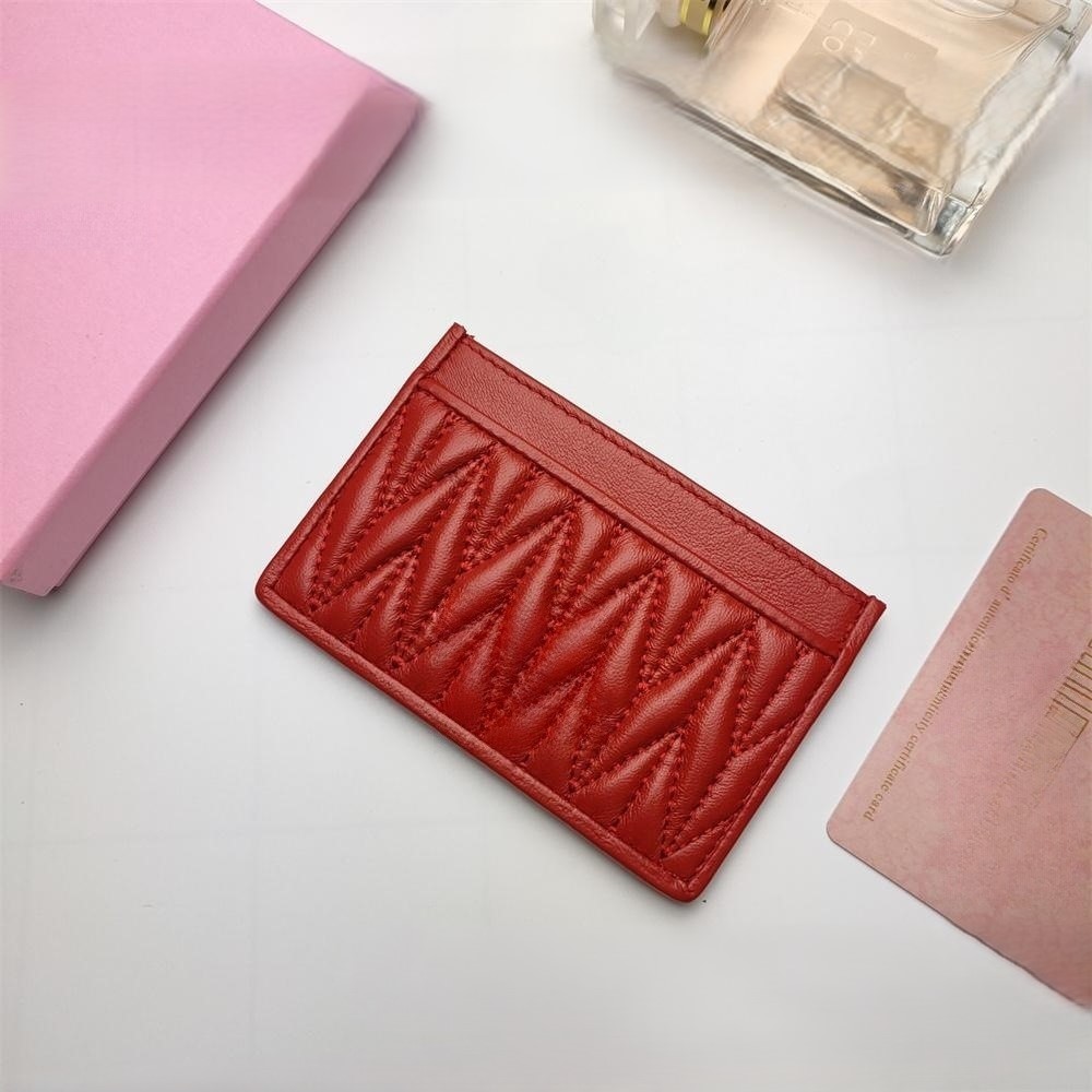 Womens mi Wallet Card Holder Women Cardholder Designer Coin Purse Designer Small Bag High Quality Genuine Leather Interior Zipper Pocket Card Holders Wallets