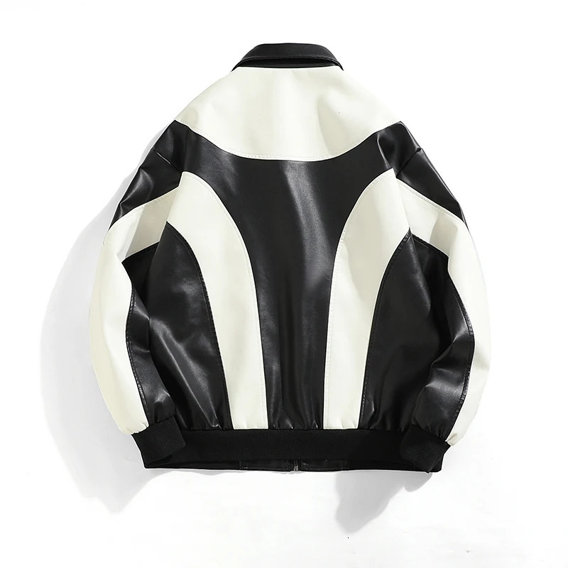 Autumn and Winter Hip Hop Mens Faux Leather Jacket Padded Windbreaker Motorcycle Biker Bomber Coat Women 241106