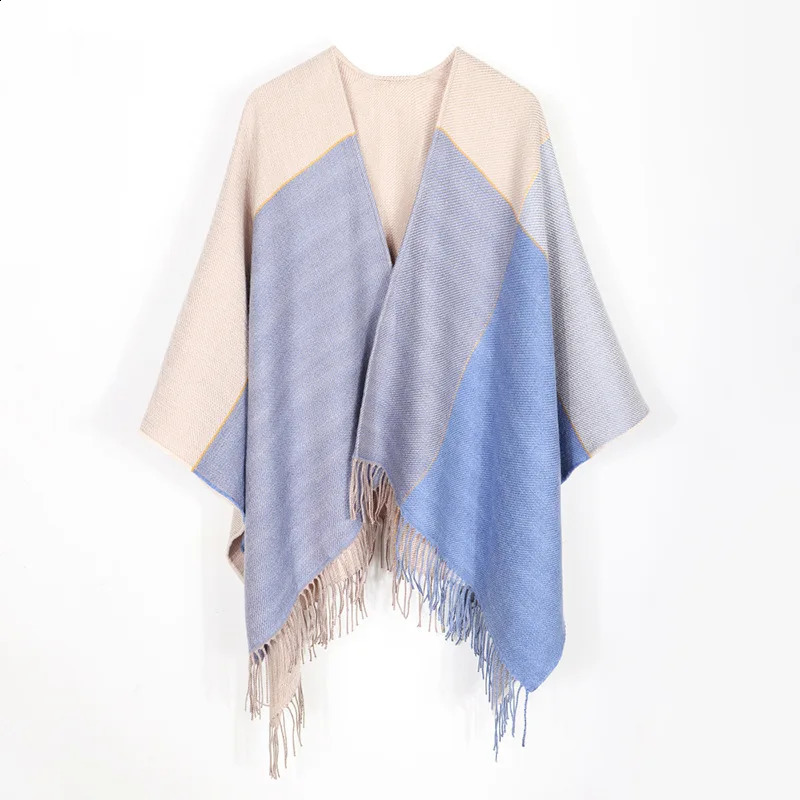 ner Women Poncho Cape Open Front Cardigan Wrap Shawl Knitted Cashmere Coat Female Spring Autumn Capes Ponchos 241105