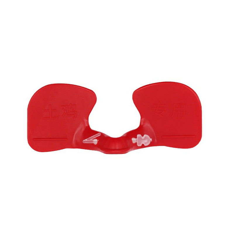 Red Plastic Chicken Glasses Pheasant Anti-pecking Goggles Glasses With Bolt Protect Poultry Supplies Hens Farm Accessories-B2