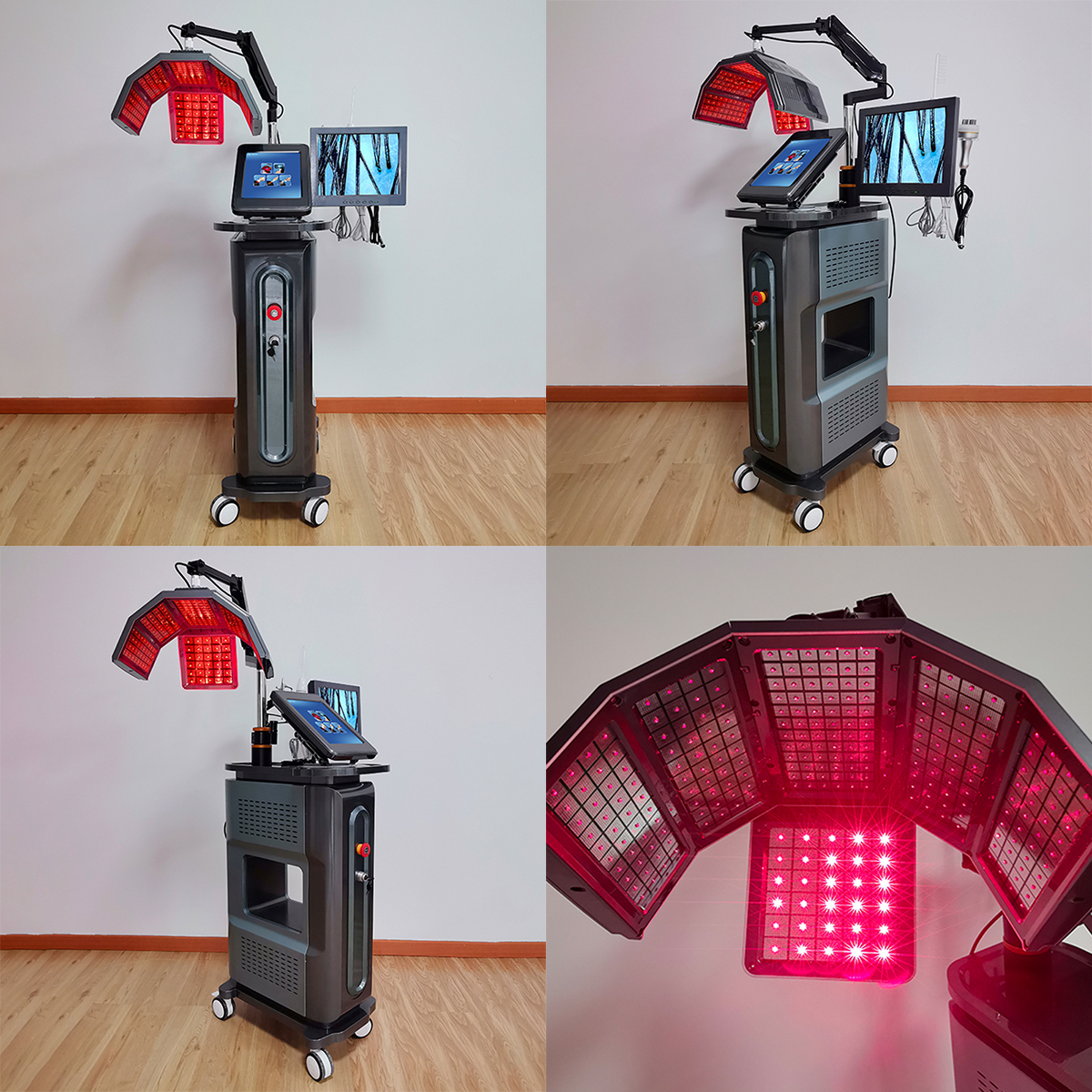 Top Notched 5 in 1 Hair Growth Anti-hair Loss Treatment 650nm Diode Laser LLLT Hair Regrowth Machine Scalp Analysis Nourishing Massage Machine
