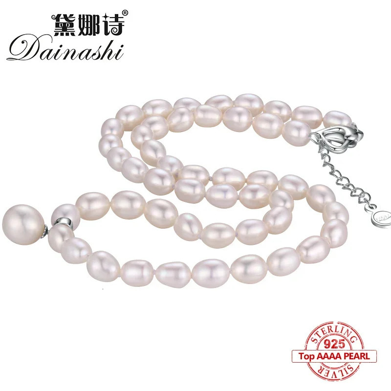 Dainashi 925 sterling silver natural freshwater pearl exquisite jewelry suitable for womens elegant earrings necklaces and bracelet sets 241106