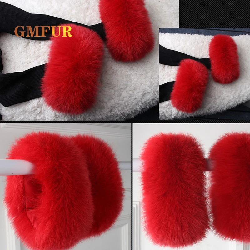 100% genuine fox fur cuffs for winter warmth and fashion. Genuine fox fur sleeves for women. Handmade wristband for women 241106