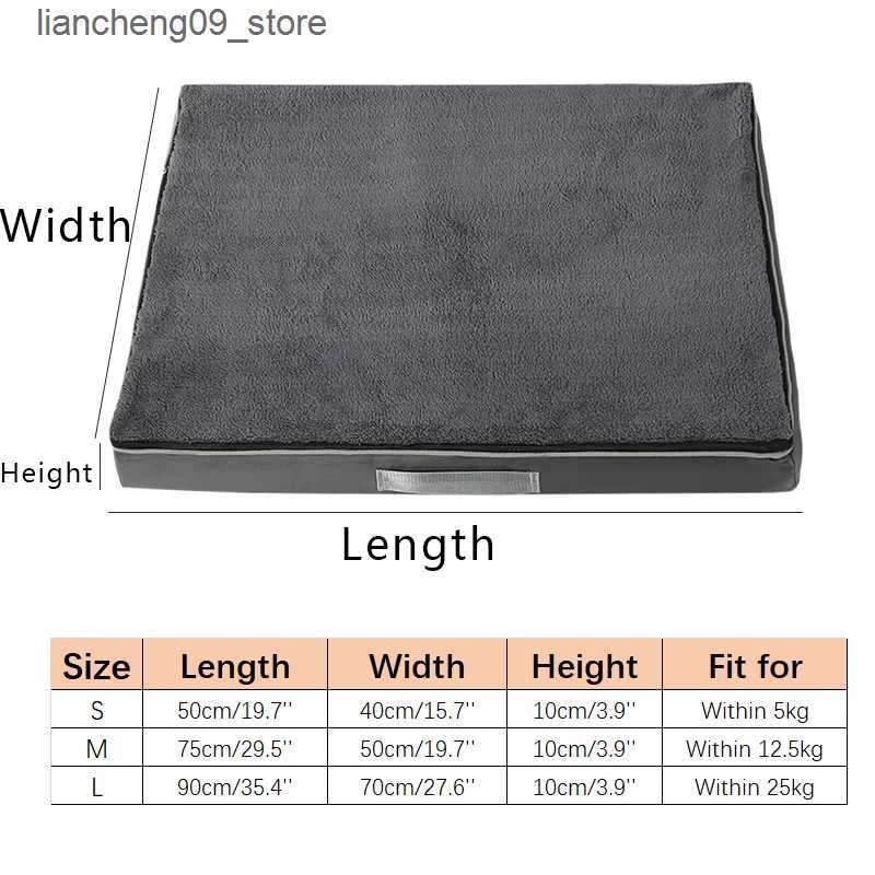 kennels pens Dog bed memory foam soft comfortable pet sleep pad suitable for small medium and large dogs anti-skid removable washable dog pad pet supp