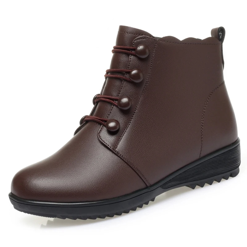 AIYUQI Women Winter Boots Anti Slip 2024 New Mom Snow Boots Warm Wool Large Size Women Ankle Boots