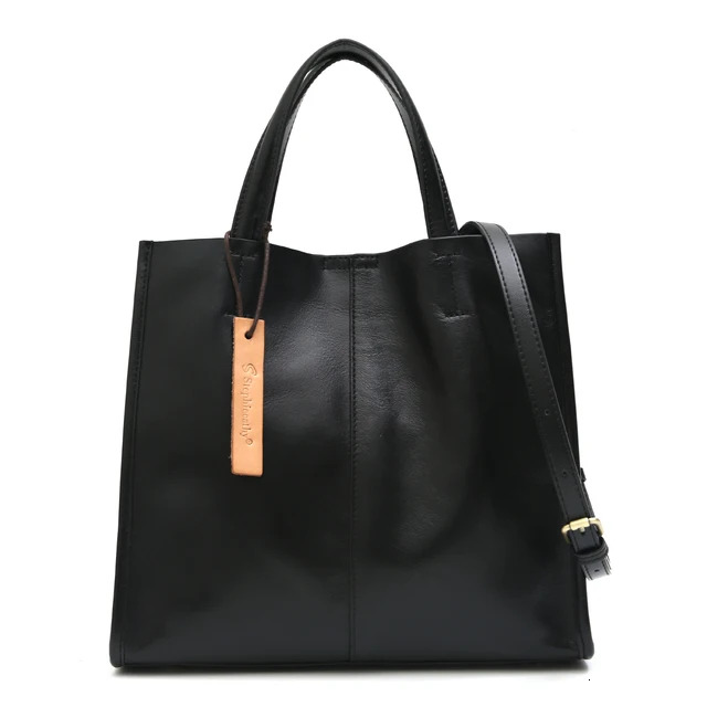 Minimalist Vintage Genuine Leather Tote Women Classic Top-Handle Bag Large Capacity Cross Body Shoulder Handbags Purse Womens Purse Designer Bag Check