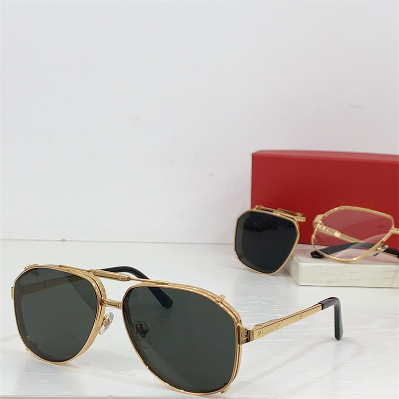 Foldable outdoor driving sun protection sunglasses for men gold frame sunglasses Color Changing Lenses prescription glasses occhiali uomo luxury original box