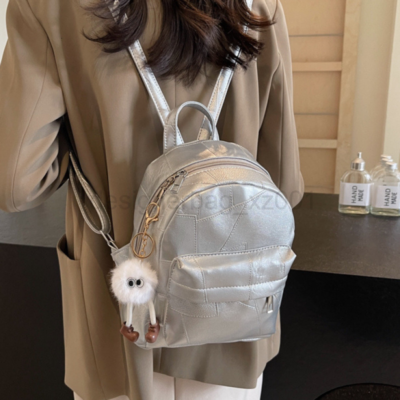 Bag Classic Designer Fashion 10a Top Nikiduncks Woman Bags Spicy Silver Backpack Womens 2024 New Korean Mini Versatile Handheld