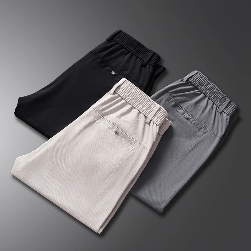 Classic Thin Mens Casual Pants Summer Breathable Comfortable Jogging Male Clothing Sweatpants Loose Fashion Youth Trousers 241104