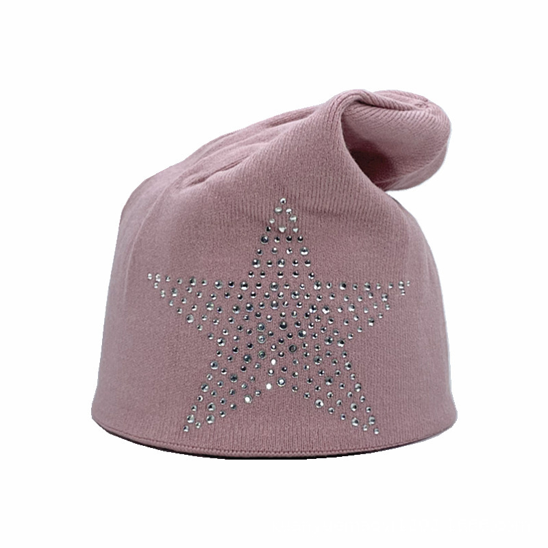 High quality design, men and women autumn winter windproof and warm hat hat, hot diamond pentagram hood,