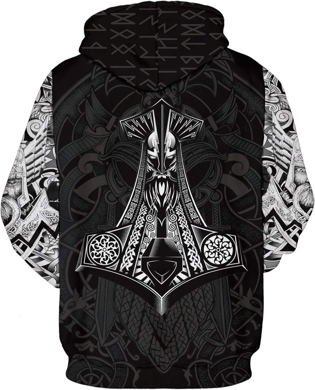 Hoodie for Mens Womens Mens Viking fashion Tattoo 3D Digital Print Hoodies Pullover Sweatshirt Graphic Hoodies sweatshirt Pullover Long Sleeve
