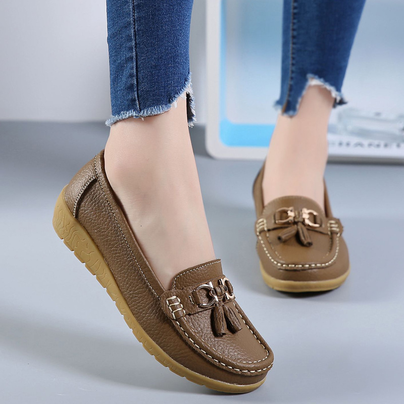 Large 2024 New Spring Single Fashion Mom for Women's Western Style Soft Sole Casual Shoes