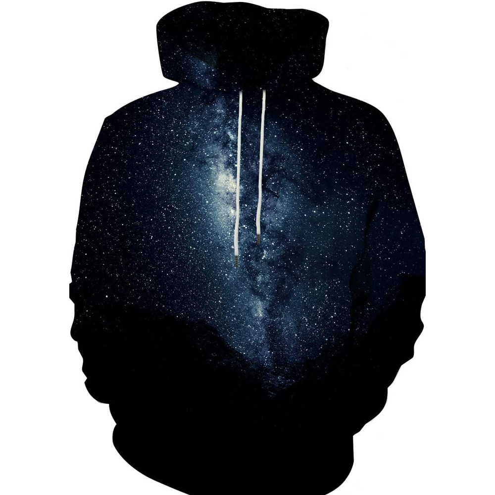 Hoodie for Mens Womens Unisex 3D Novelty Hoodies Cool Graphic Pullover Sweatshirts with Pockets Graphic Fashionable and Warm