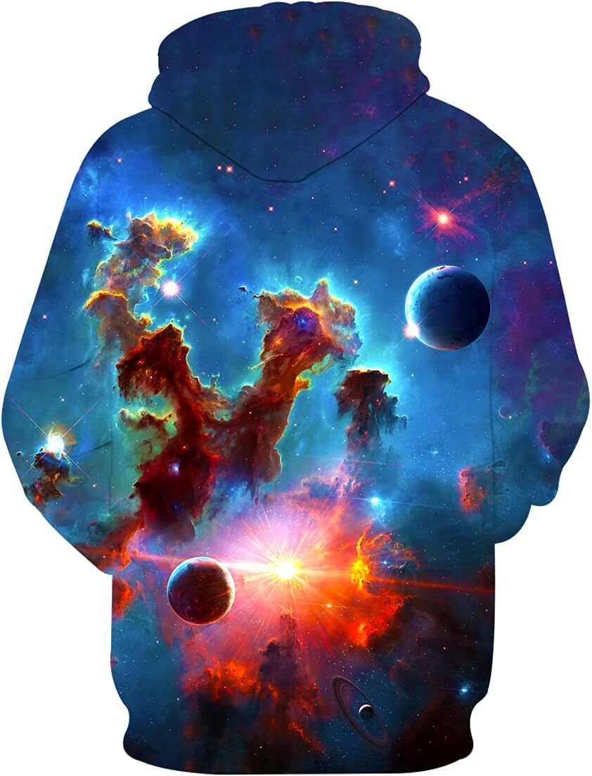 Hoodie for Mens Womens starlit skyUnisex Novelty Sweatshirts Cool 3D Printed Pullover Hoody Hoodie with Pocket Graphic Fashionable, handsome, and warm