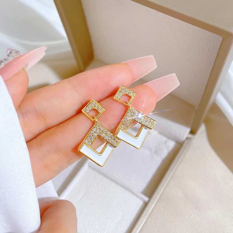 Stainless steel Austrian crystal enamel square pendant jewelry set African clothing jewelry Maxi necklace earring set X241106